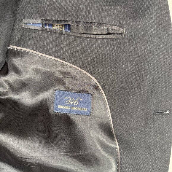 Brooks Brothers 346 Blazer Men Size 48L LG Gray Two Button 100% Wool - Picture 8 of 16